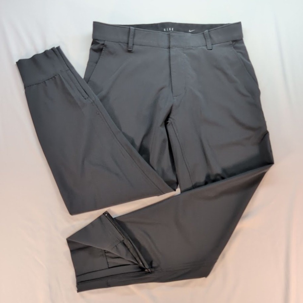 Nike Golf Dri-FIT Men 32 Dark Gray Tapered Zip Ankle Pants Trouser